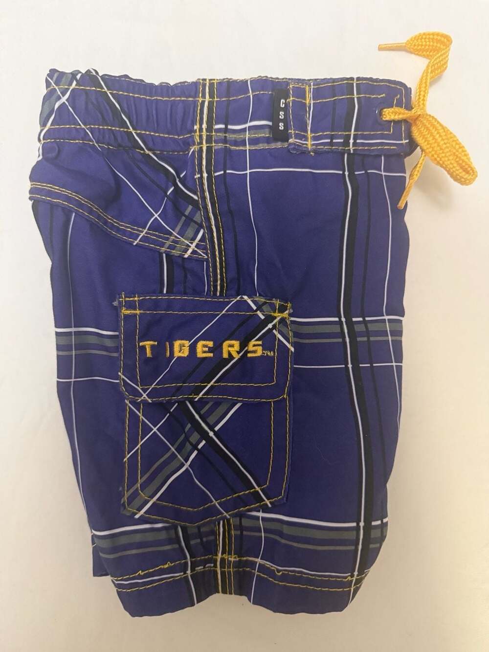 CSS LSU Tigers Plaid Board toddler size 2t